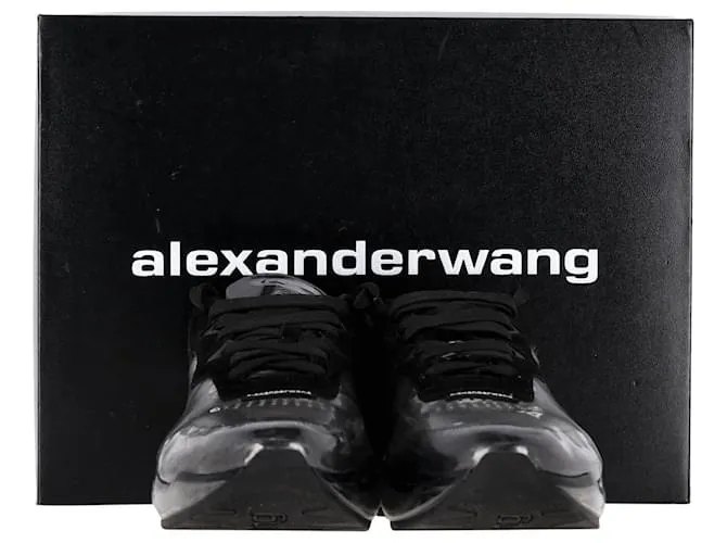 Alexander Wang Zapatillas AWNYC Stadium en PVC y ante negro 