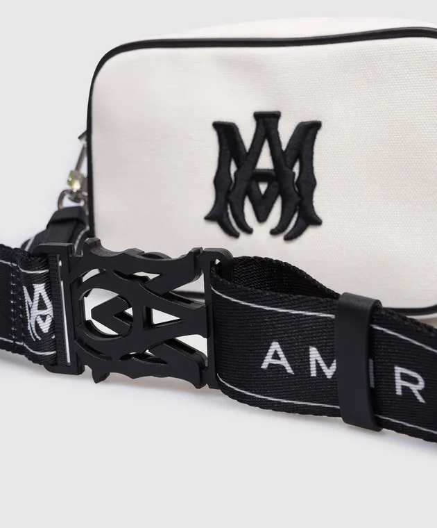 AMIRI White MA CANVAS bag with logo emblem embroidery