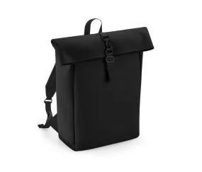 Bag Base BG335 - MATTE PU ROLL-TOP BACKPACK - Black