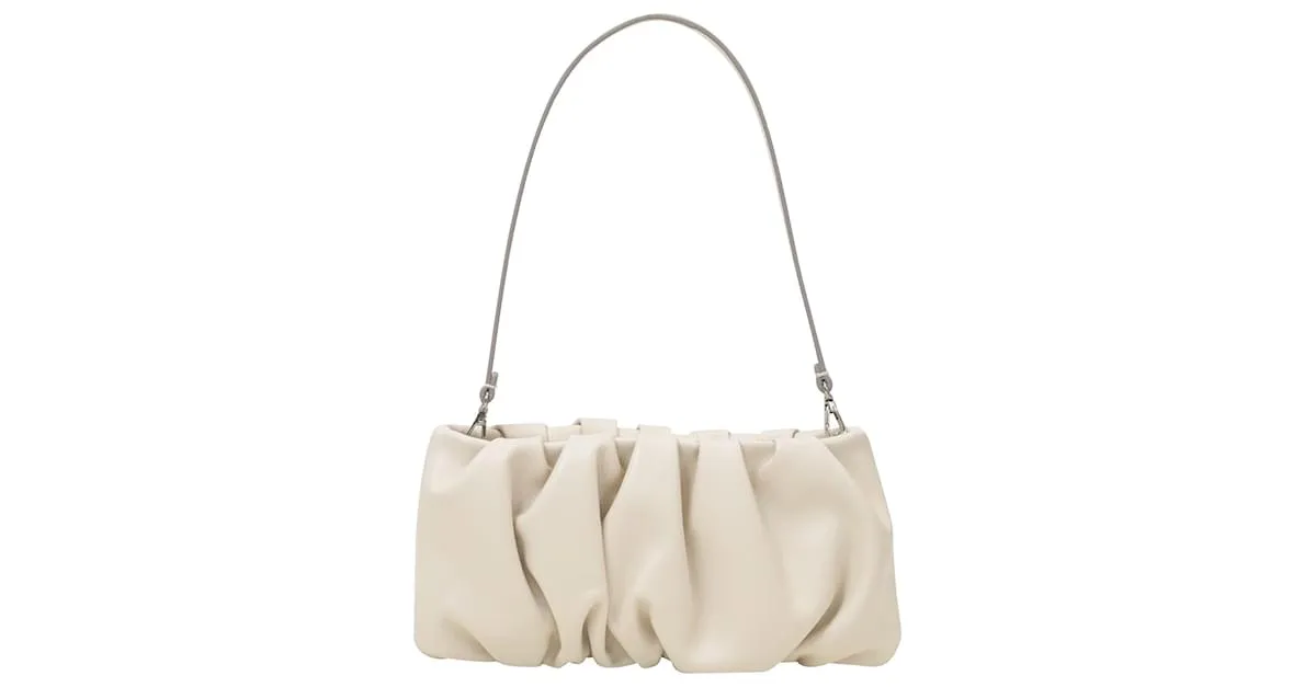 Bean Convertible Hobo Bag - Staud - Crema - Cuero Castaño Beige 