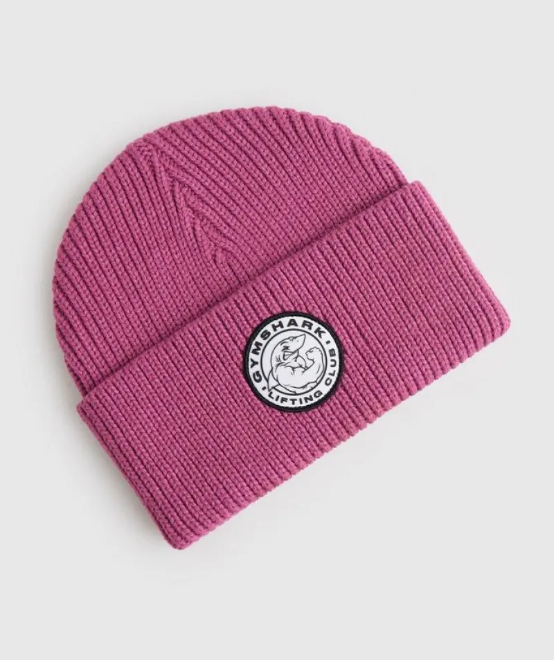 Beanies Gymshark Legacy Deep Cuff Beanie Rosas Oscuro | 590632-GMX