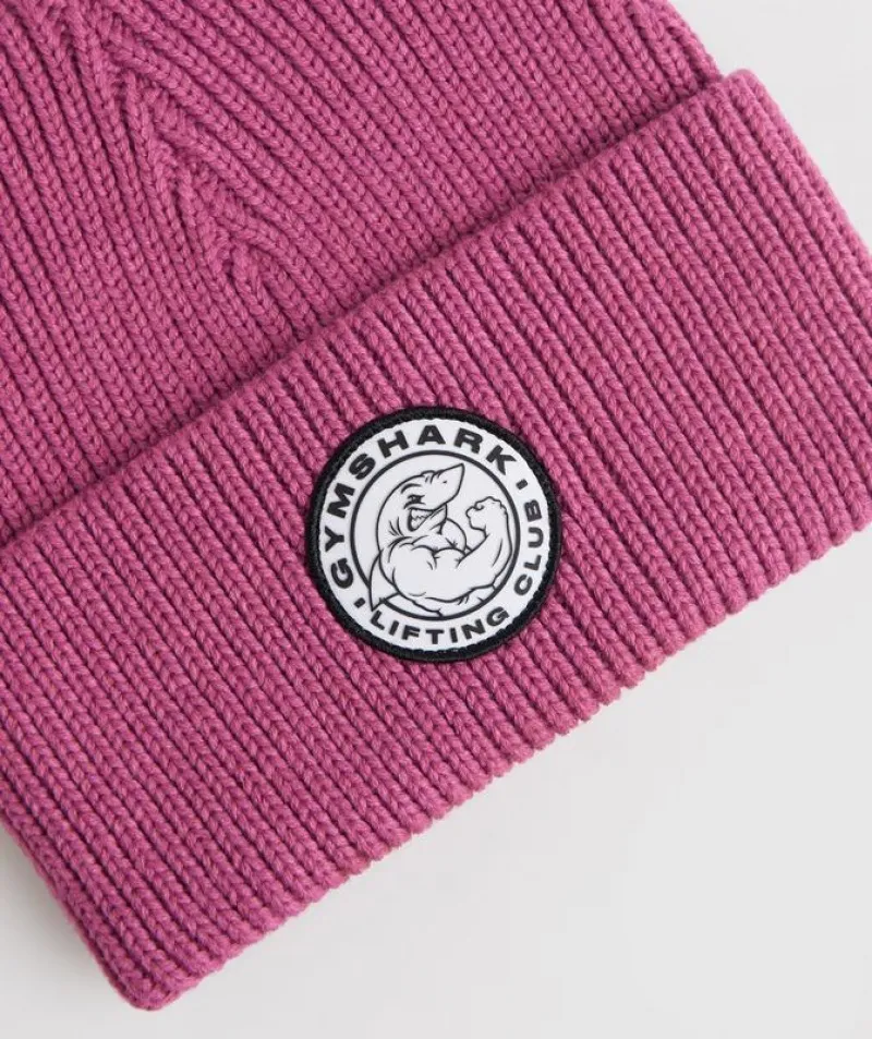 Beanies Gymshark Legacy Deep Cuff Beanie Rosas Oscuro | 590632-GMX