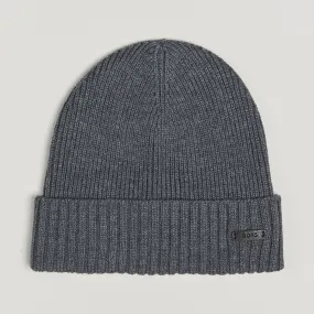 BOSS BLACK Fati Wool Beanie Medium Grey