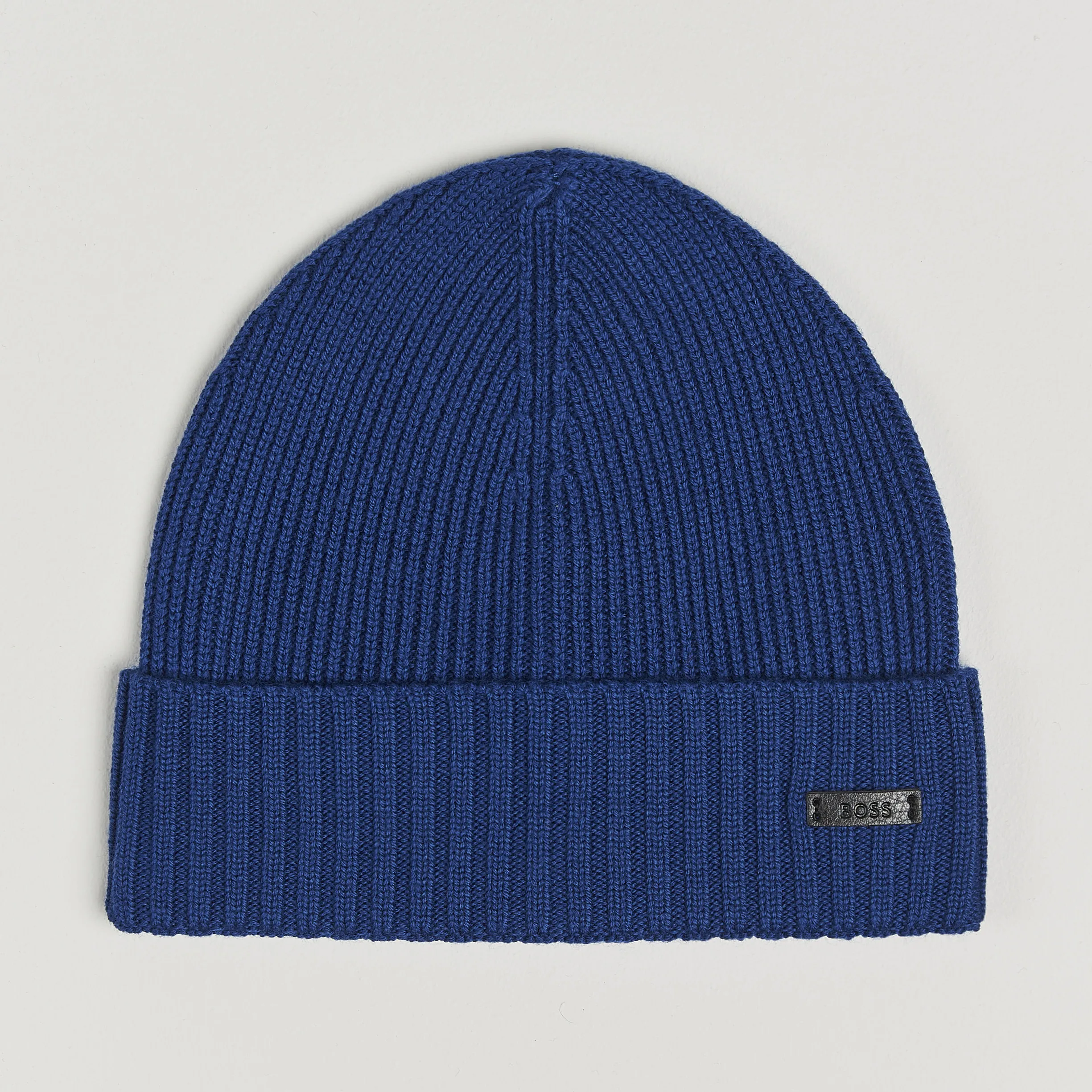 BOSS BLACK Fati Wool Beanie Open Blue