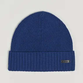 BOSS BLACK Fati Wool Beanie Open Blue