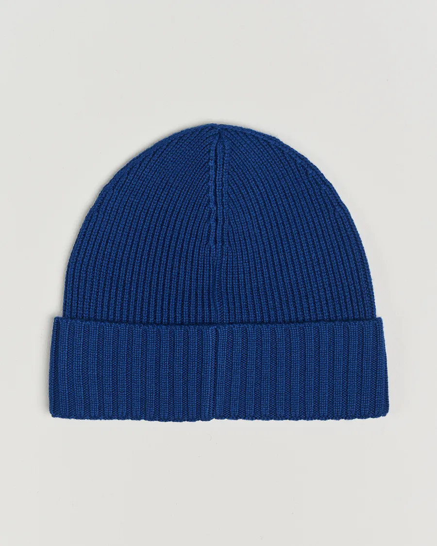 BOSS BLACK Fati Wool Beanie Open Blue