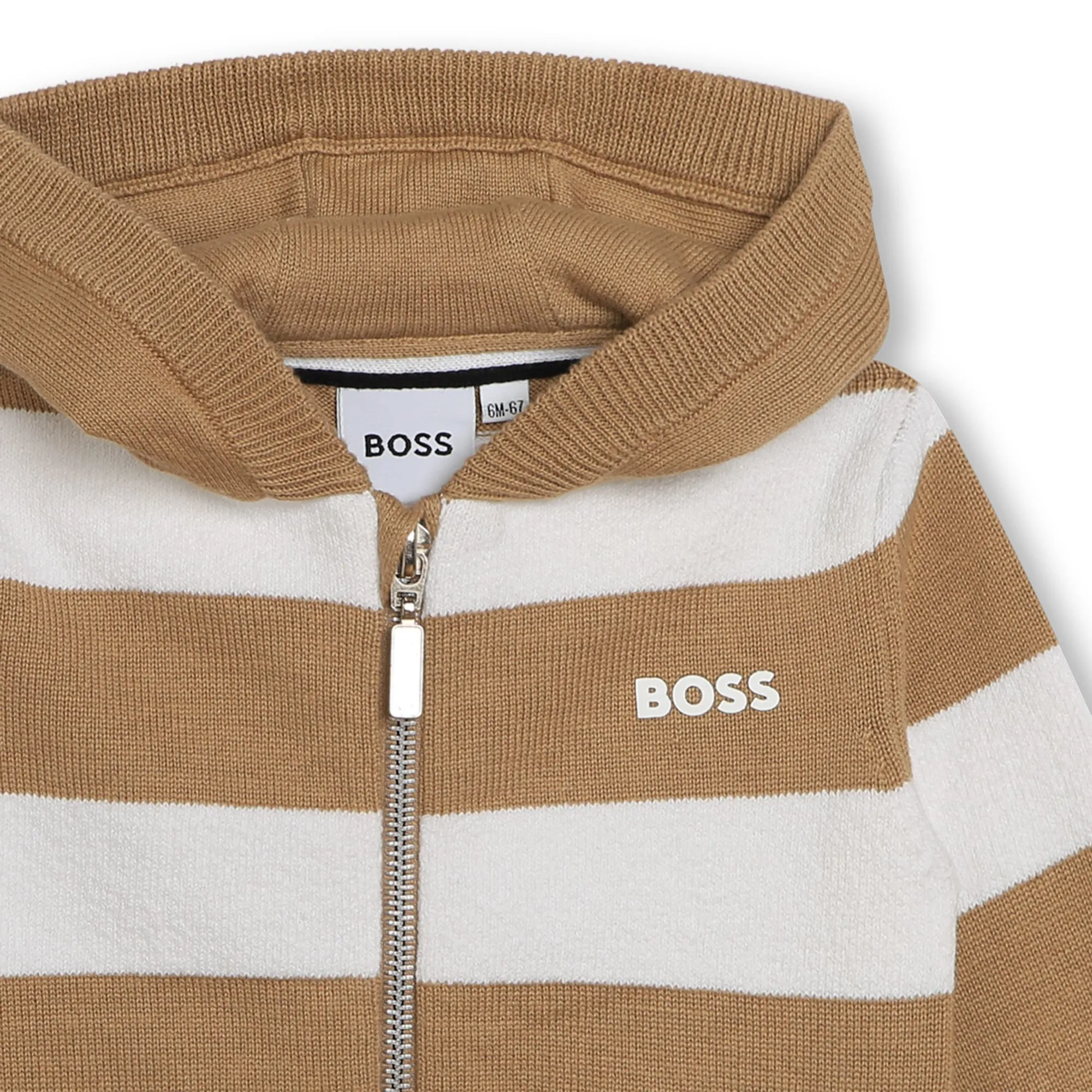 BOSS Chaqueta de punto con rayas