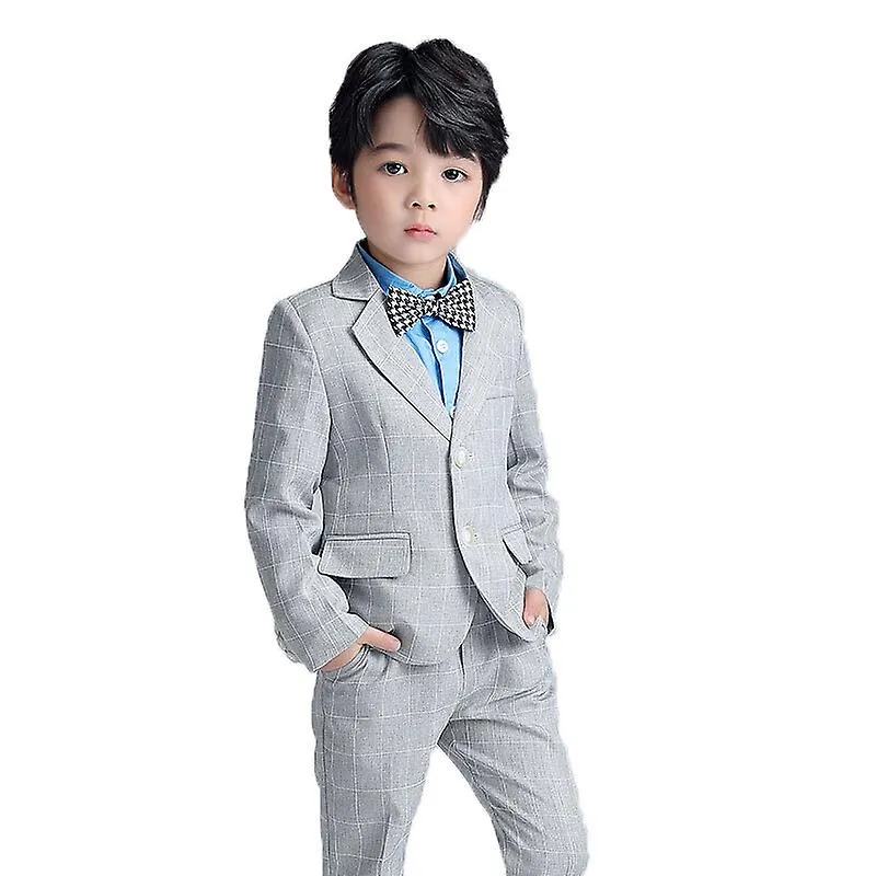 Boys Formal Suits 4 Piece, Slim Fit Dresswear Suits Set