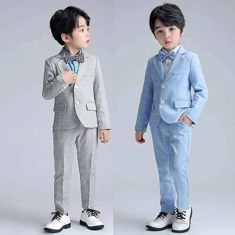 Boys Formal Suits 4 Piece, Slim Fit Dresswear Suits Set