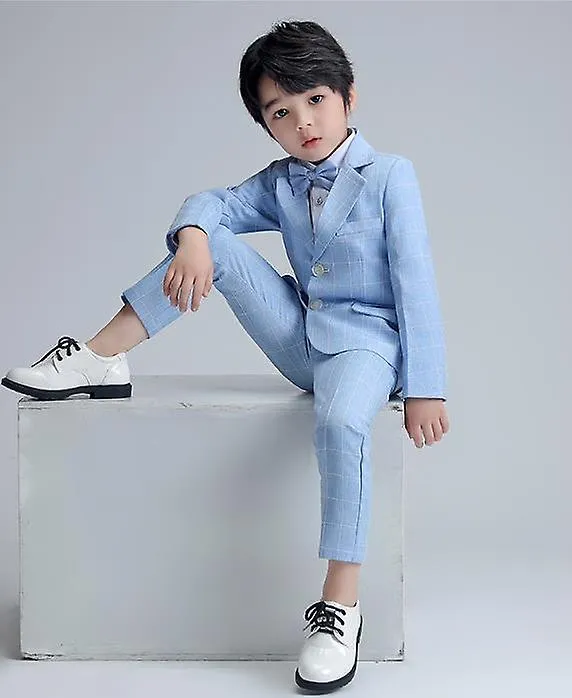 Boys Formal Suits 4 Piece, Slim Fit Dresswear Suits Set