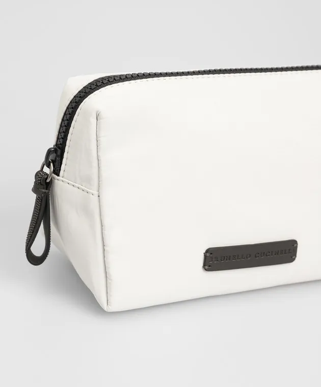 Brunello Cucinelli White cosmetic bag