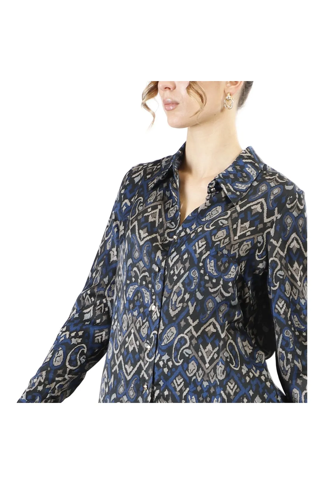 camisa estampada multiblue cashmere