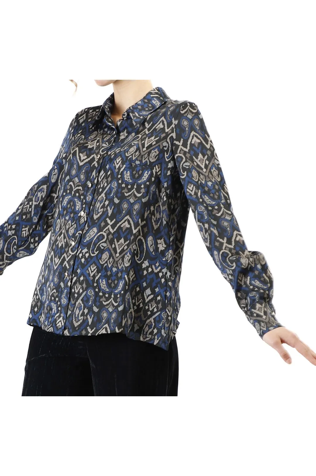 camisa estampada multiblue cashmere