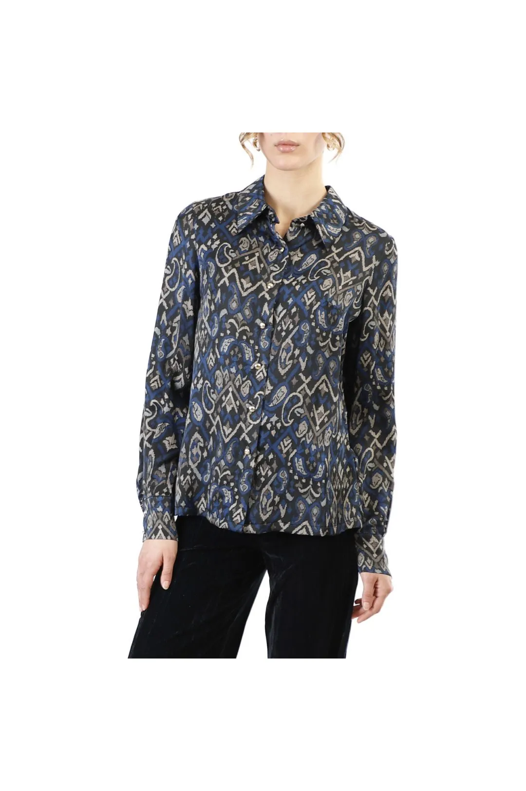 camisa estampada multiblue cashmere