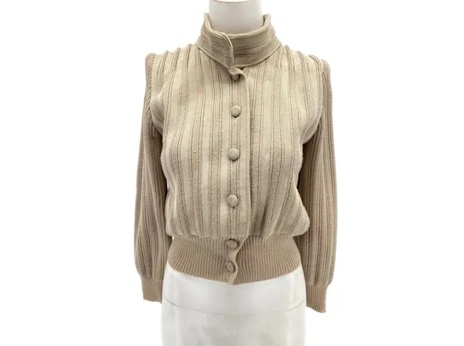 Camiseta de punto LOEWE.fr 42 Lana Beige 