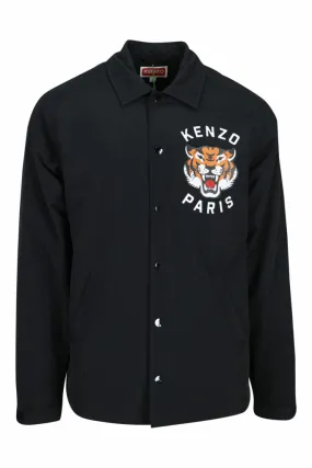 Chaqueta bomber negra con minilogo tigre