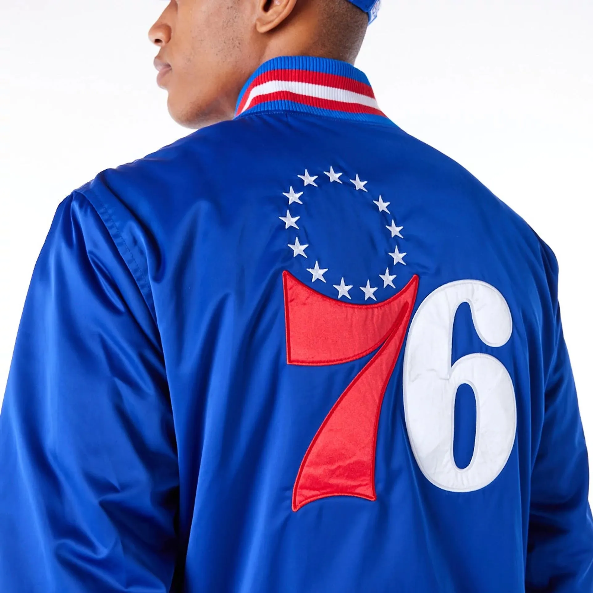 Chaqueta Bomber Philadelphia 76ers NBA Satin