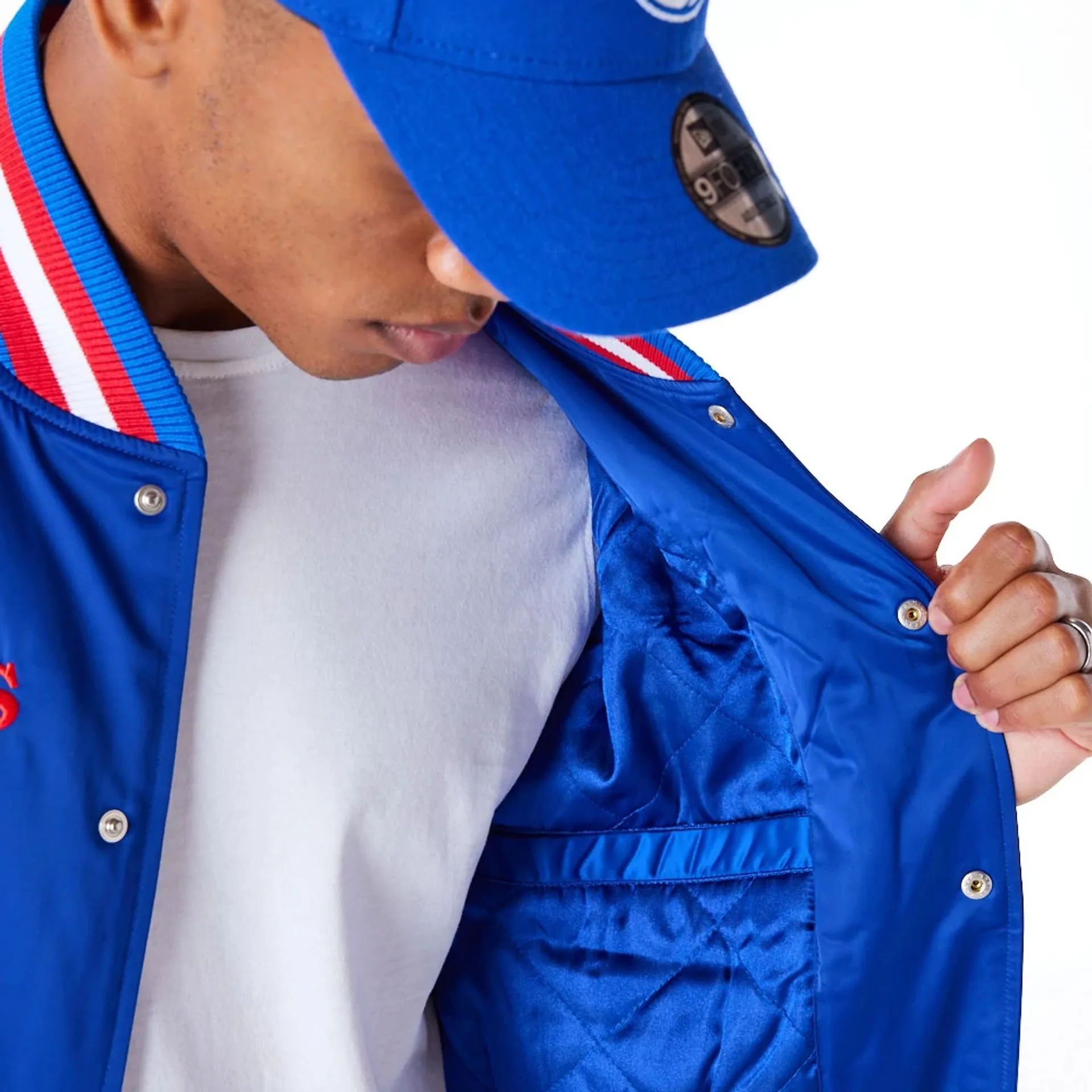 Chaqueta Bomber Philadelphia 76ers NBA Satin