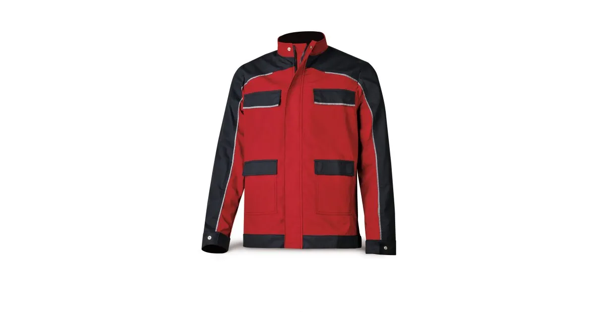 Chaqueta CANVAS rojo/negro poliéster/algodón 245 gr.