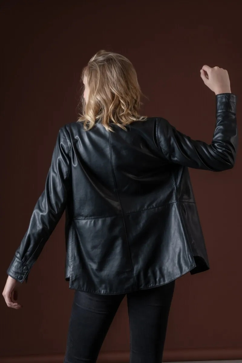 Chaqueta cuero Vilma - Negro