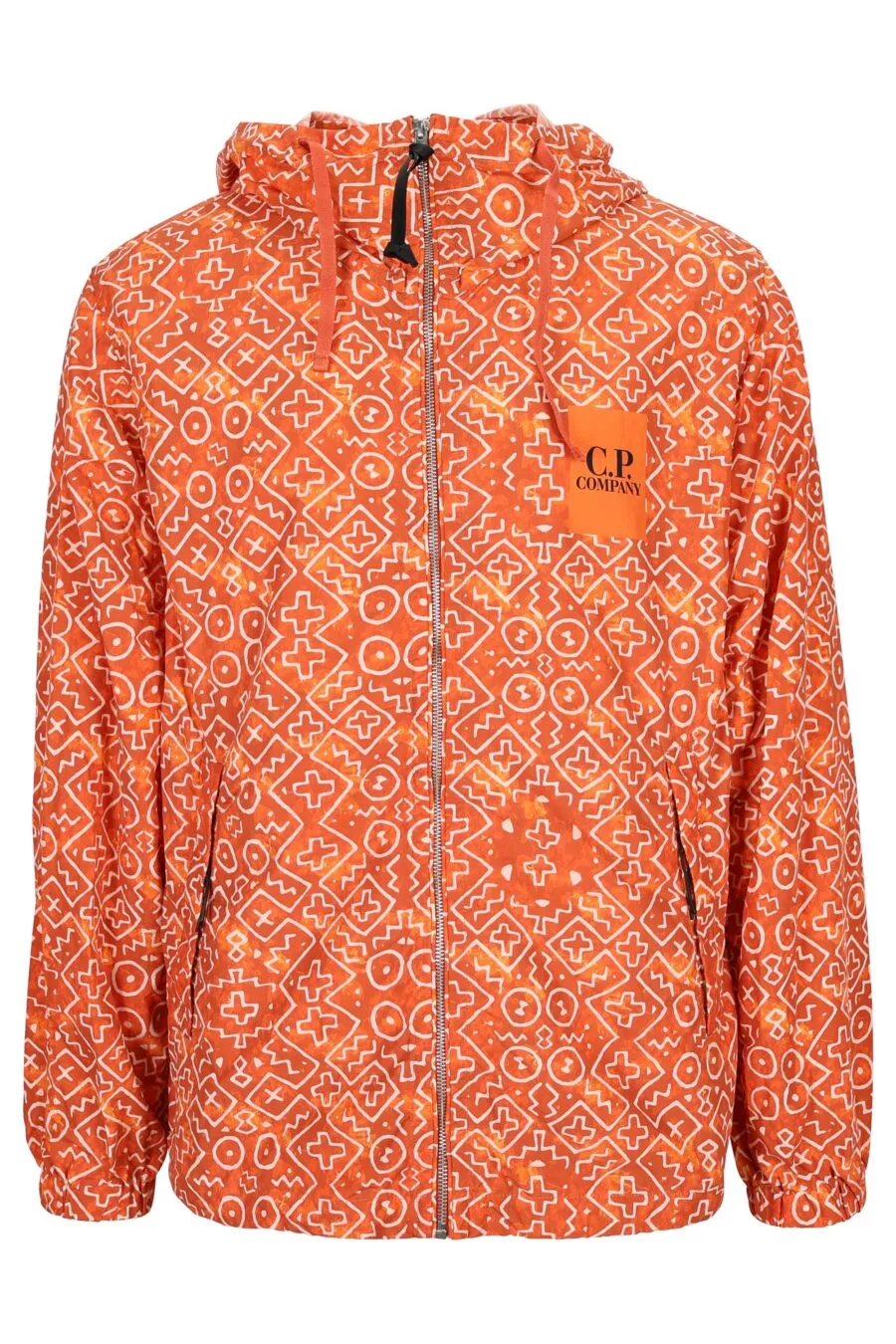 Chaqueta naranja rojizo con logo