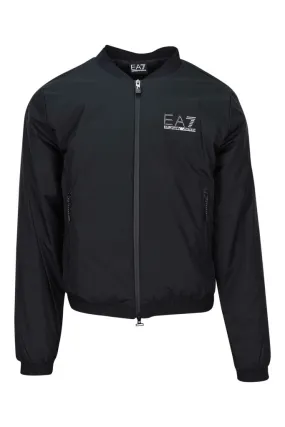 Chaqueta negra con minilogo lux identity y logo lateral