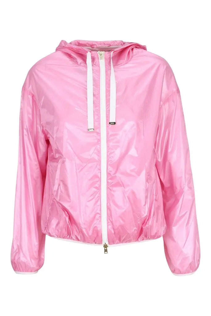 Chaqueta rosa tejida