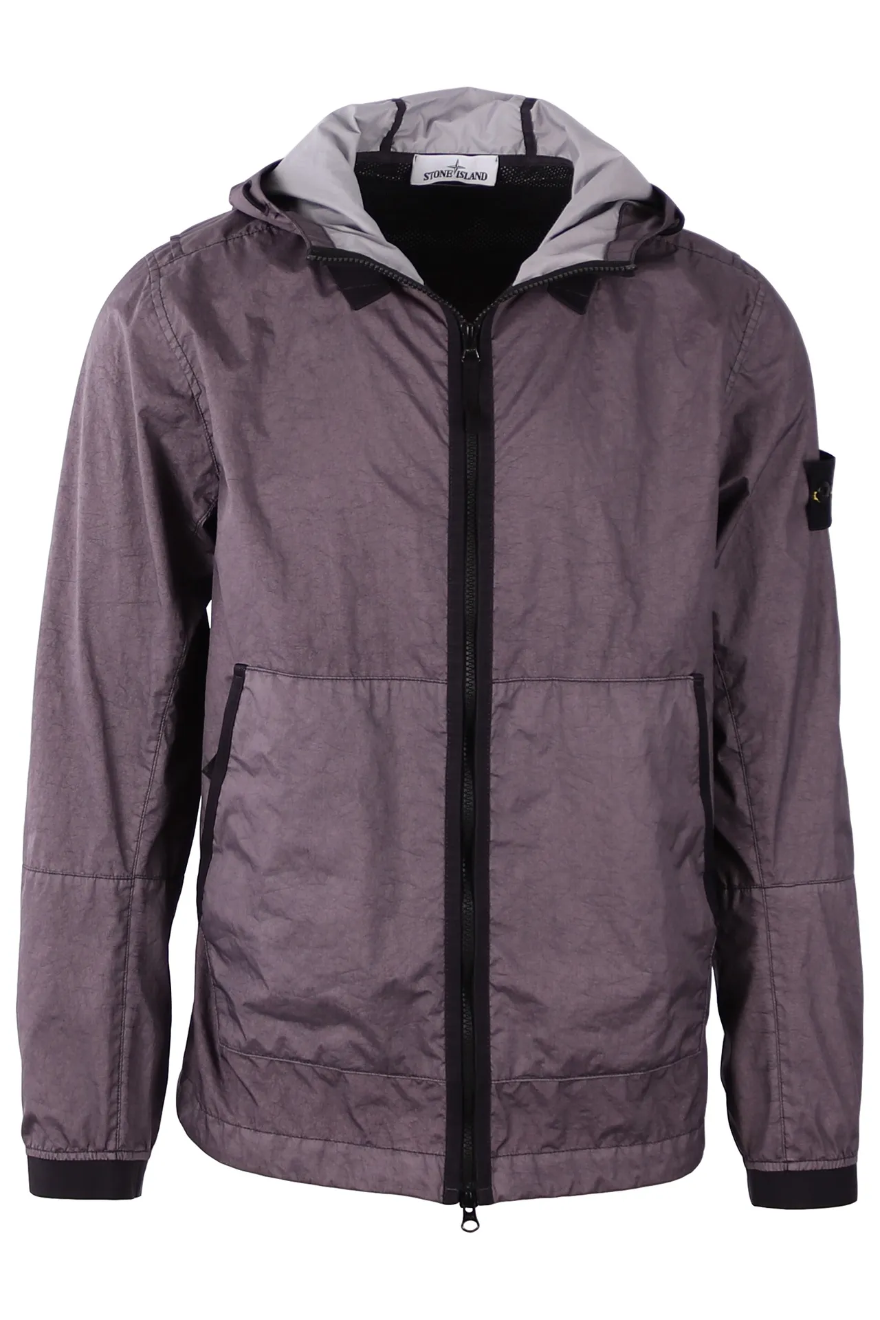 Chaqueta Stone Island gris con parche