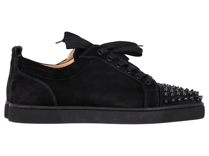 Christian Louboutin Zapatillas Louis Junior Spike en ante negro 