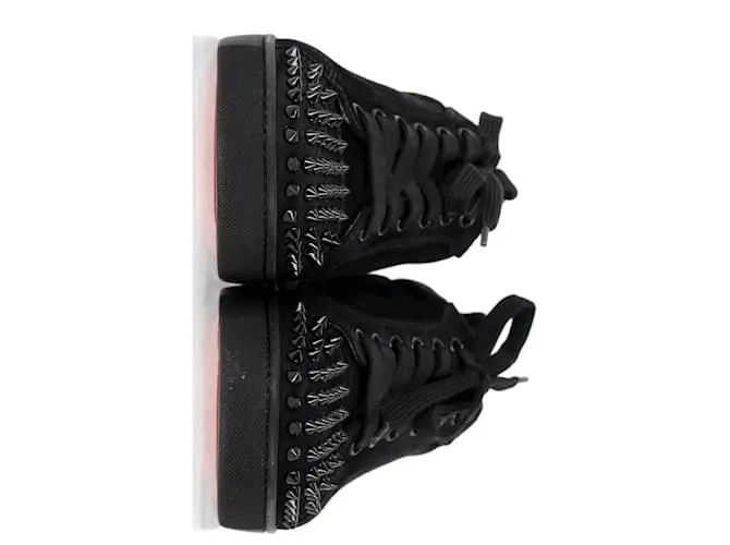 Christian Louboutin Zapatillas Louis Junior Spike en ante negro 