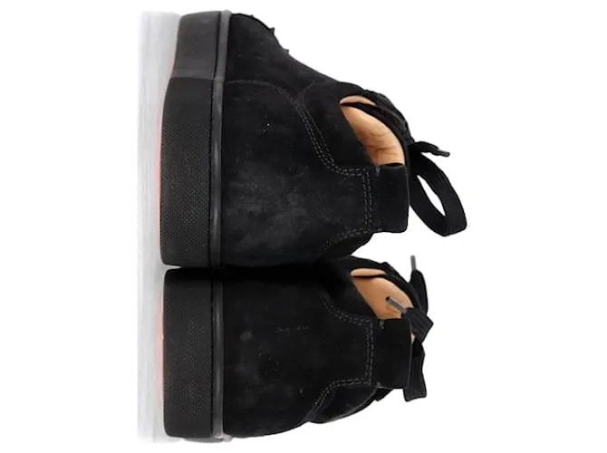 Christian Louboutin Zapatillas Louis Junior Spike en ante negro 