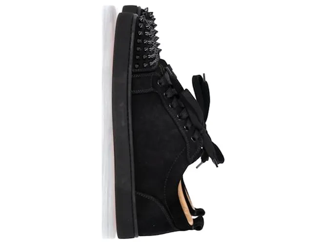 Christian Louboutin Zapatillas Louis Junior Spike en ante negro 