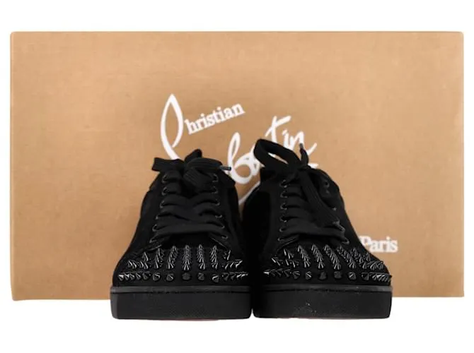 Christian Louboutin Zapatillas Louis Junior Spike en ante negro 