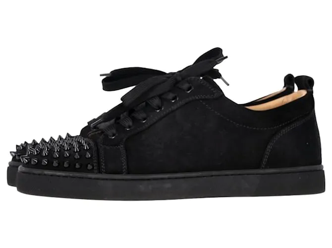 Christian Louboutin Zapatillas Louis Junior Spike en ante negro 