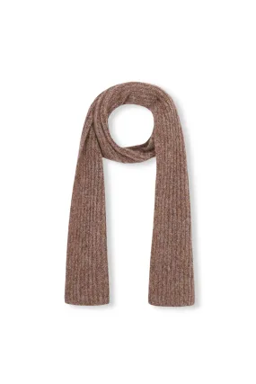 Dan, cashmere and silk rosewood melange scarf