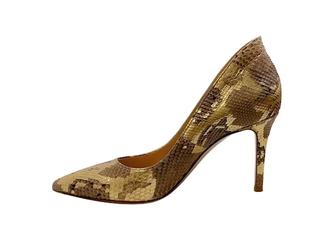 Gianvito Rossi Wild Metal Camo Mekong Elipsis 85 Zapatillas Castaño 