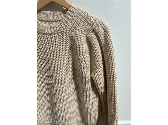 ISABEL MARANT ETOILE Punto Camiseta.fr 36 Lana Beige 