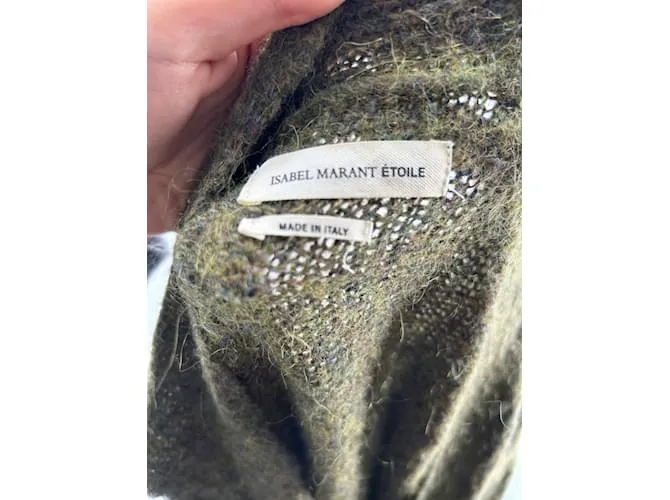 ISABEL MARANT ETOILE Punto Camiseta.fr 36 Lana Caqui 