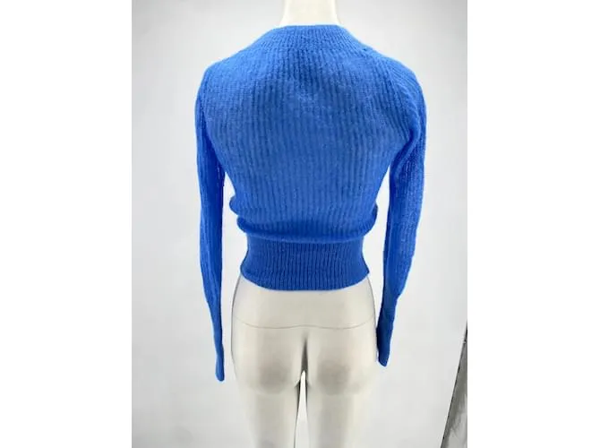 JACQUEMUS Punto Camiseta.fr 34 Lana Azul 