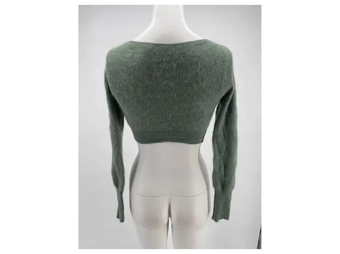 JACQUEMUS Punto Camiseta.fr 36 Lana Verde 