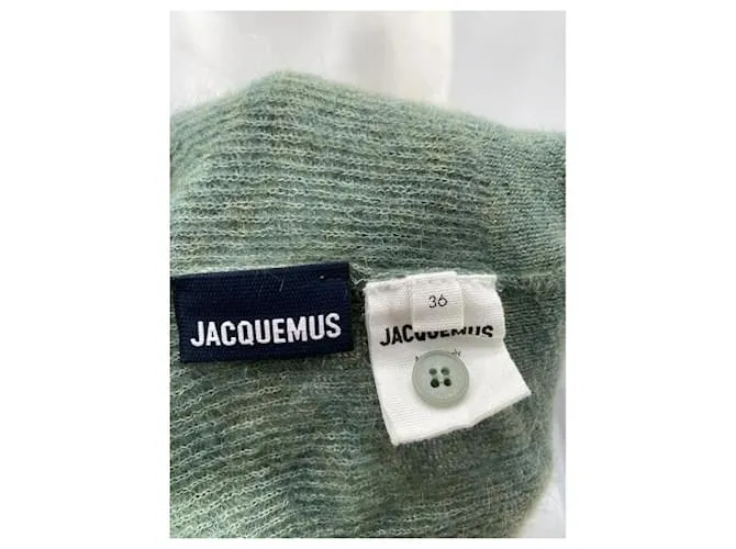 JACQUEMUS Punto Camiseta.fr 36 Lana Verde 