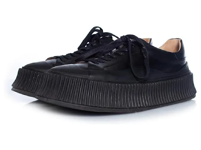 JIL SANDER, zapatillas con plataforma en negro 