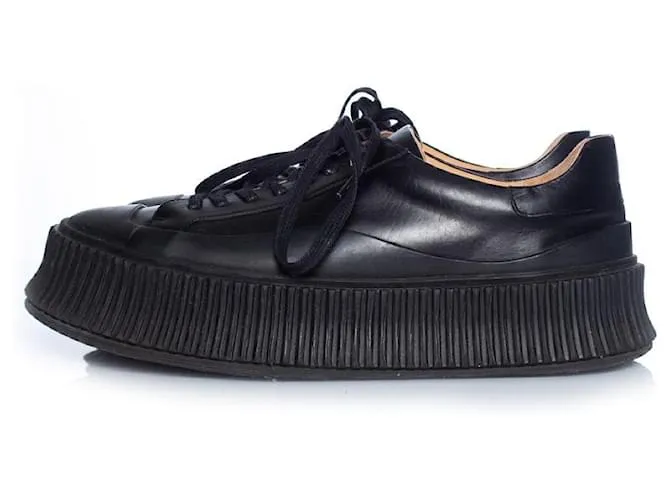 JIL SANDER, zapatillas con plataforma en negro 