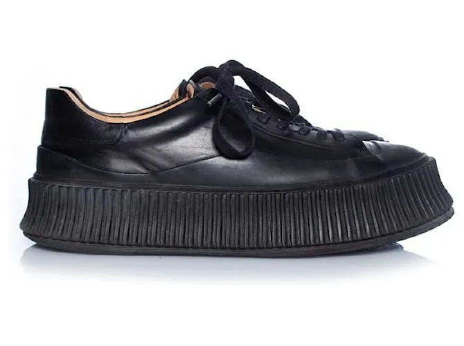 JIL SANDER, zapatillas con plataforma en negro 