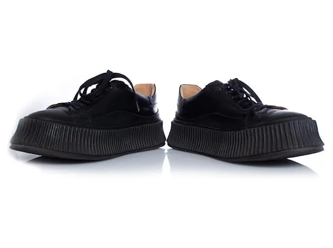 JIL SANDER, zapatillas con plataforma en negro 