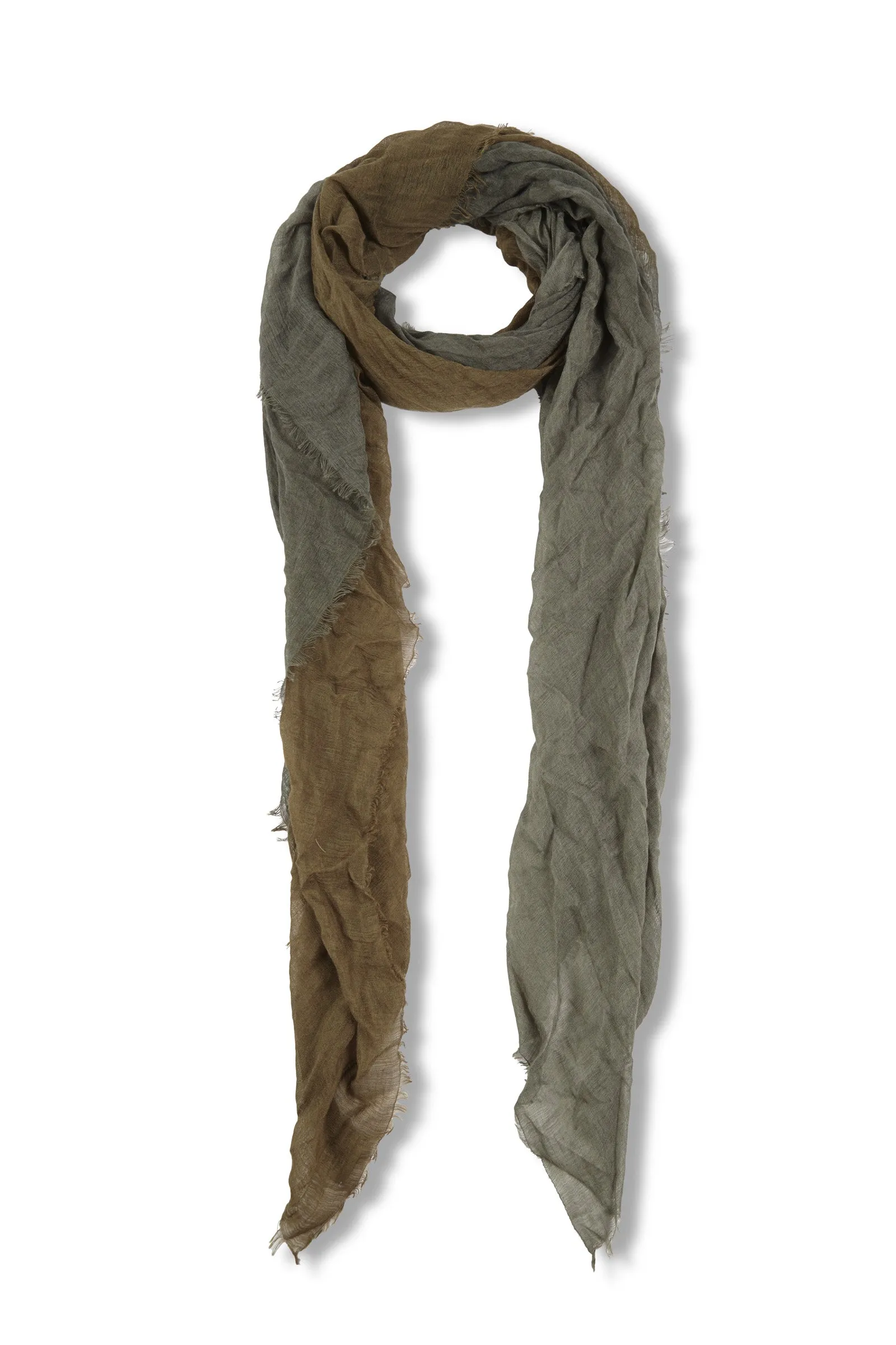 Jules, green tricolor scarf