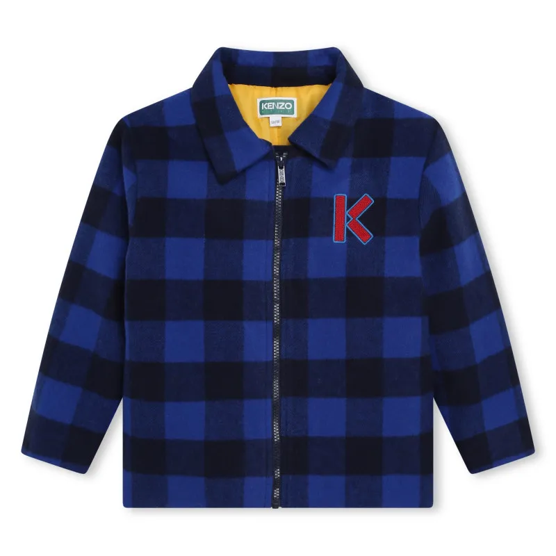 KENZO KIDS Chaqueta de cuadros y bordados