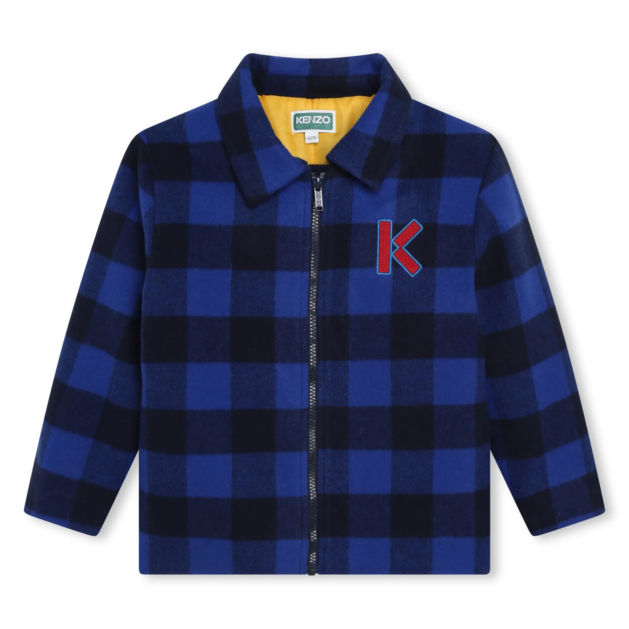 KENZO KIDS Chaqueta de cuadros y bordados