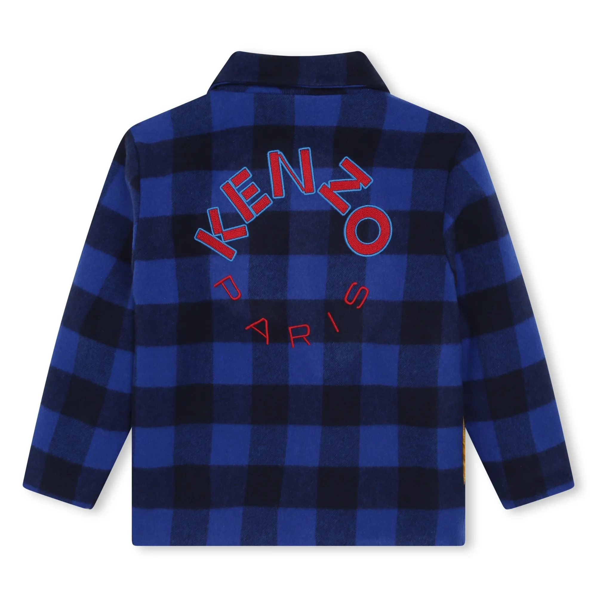 KENZO KIDS Chaqueta de cuadros y bordados