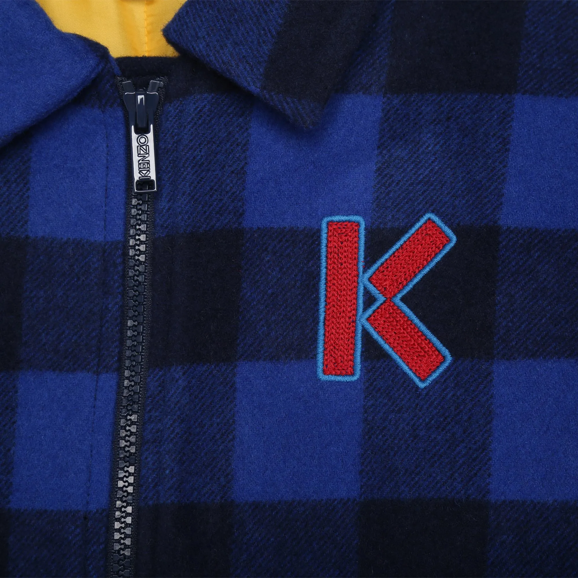 KENZO KIDS Chaqueta de cuadros y bordados